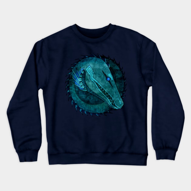 Survival Deity - Blue Crewneck Sweatshirt by BeastsofBermuda